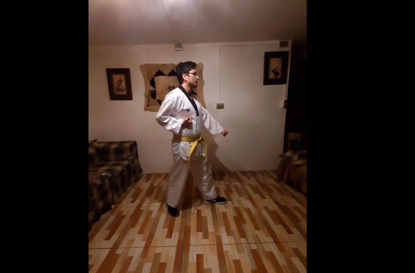 Taekwondo online: estudiante de la sede Temuco analiza los desafíos para este 2021